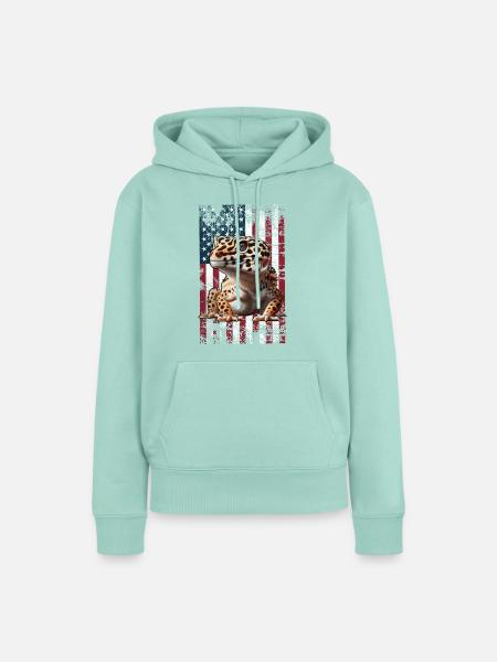 Leopardgecko US - Frauen Premium Bio Hoodie - Mint