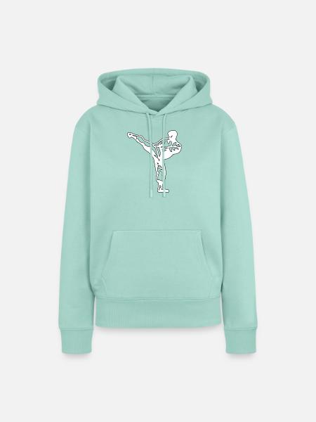 karate weiss - Frauen Premium Bio Hoodie - Mint