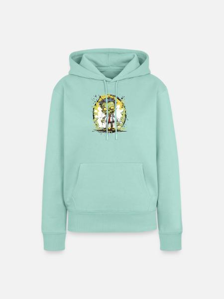 Zombie Comic Splatter - Frauen Premium Bio Hoodie - Mint