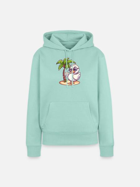 Gans Sommer Palme - Frauen Premium Bio Hoodie - Mint