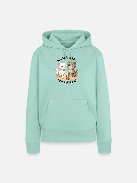 Katzen Strand Krabbe Spruch - Frauen Premium Bio Hoodie - Mint 