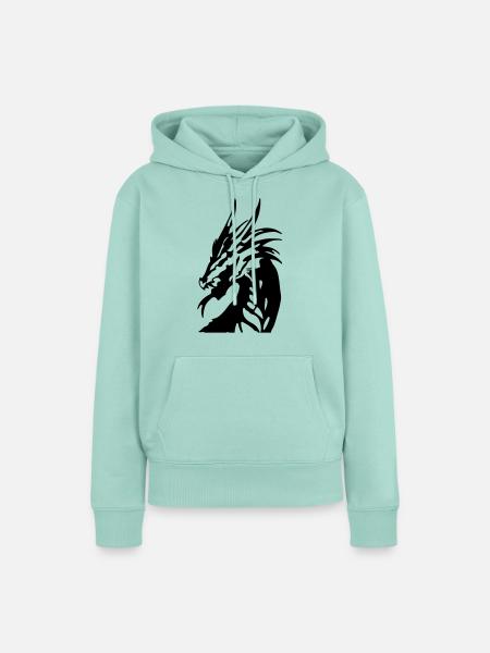dragon_head - Frauen Premium Bio Hoodie - Mint