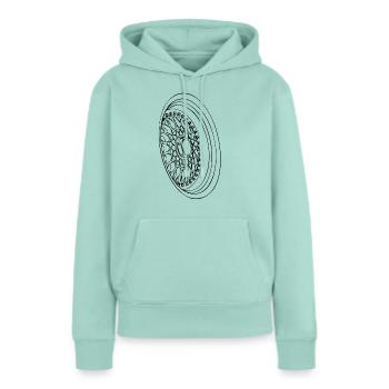 Retro Felge - Frauen Premium Bio Hoodie - Mint  - Vorne - Julia (174cm)