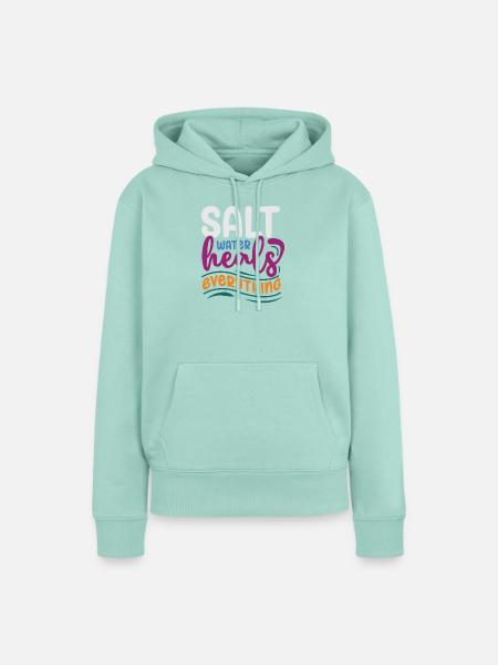 Salzwasser heilt alles - Frauen Premium Bio Hoodie - Mint 