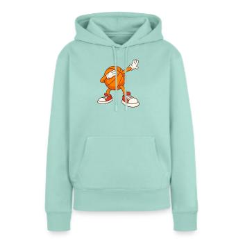 Basketball-Maskottchen-Deckgesicht - Frauen Premium Bio Hoodie - Mint  - Vorne - Julia (174cm)