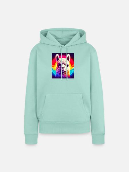 Alpaka - Frauen Premium Bio Hoodie - Mint 