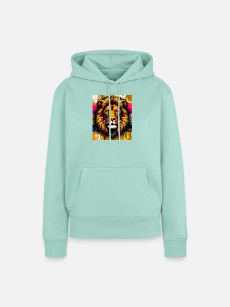 Löwe - Frauen Premium Bio Hoodie - Mint 