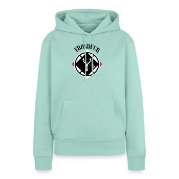 Slinger-Emblem - Frauen Premium Bio Hoodie - Mint  - Vorne - Julia (174cm)