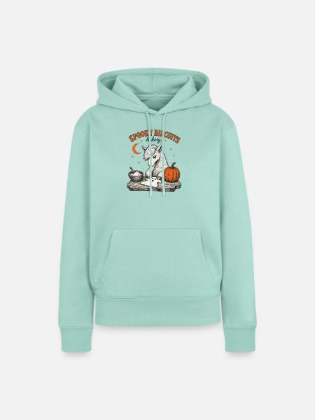 Halloween Llama - Frauen Premium Bio Hoodie - Mint