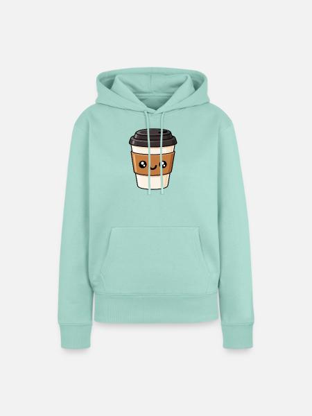 KaffeeKawaii Becherliebe - Frauen Premium Bio Hoodie - Mint