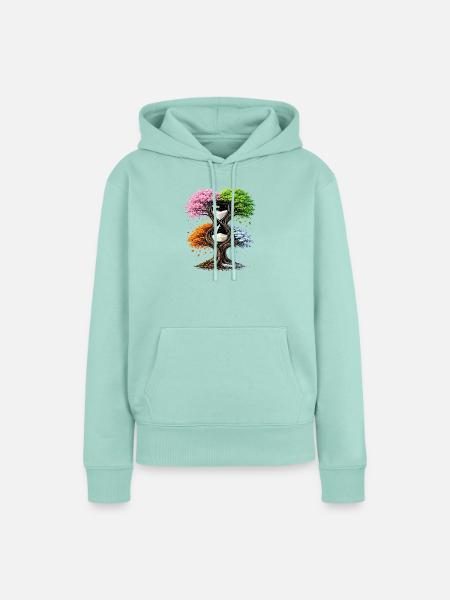 Die Zeit der unveränderten Jahreszeiten - Frauen Premium Bio Hoodie - Mint