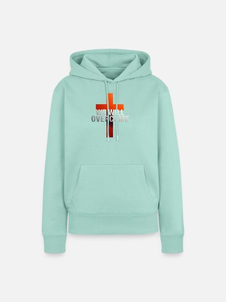 Cross-Design werden wir überwinden - Frauen Premium Bio Hoodie - Mint