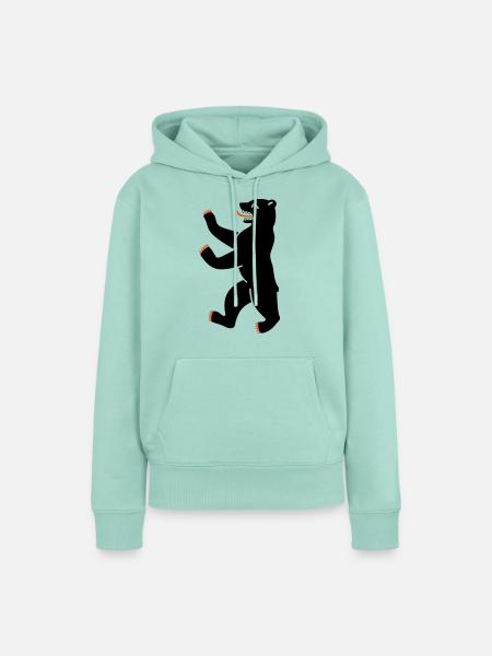 Berliner Bär - Frauen Premium Bio Hoodie - Mint 