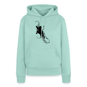 entspannende Fee - Frauen Premium Bio Hoodie - Mint  - Vorne - Julia (174cm)