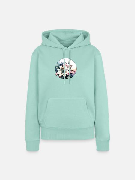 Lilien gezeichnet - Frauen Premium Bio Hoodie - Mint