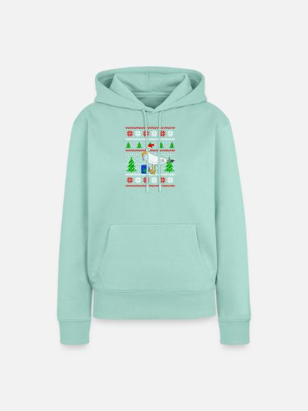 WeihnachtsMöve - Frauen Premium Bio Hoodie - Mint