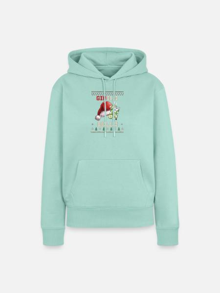 Gingle Bells Santa Sip - Frauen Premium Bio Hoodie - Mint 