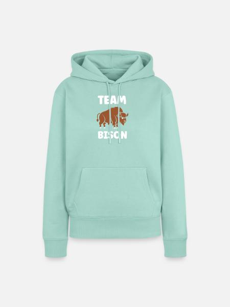 Bison - Frauen Premium Bio Hoodie - Mint 