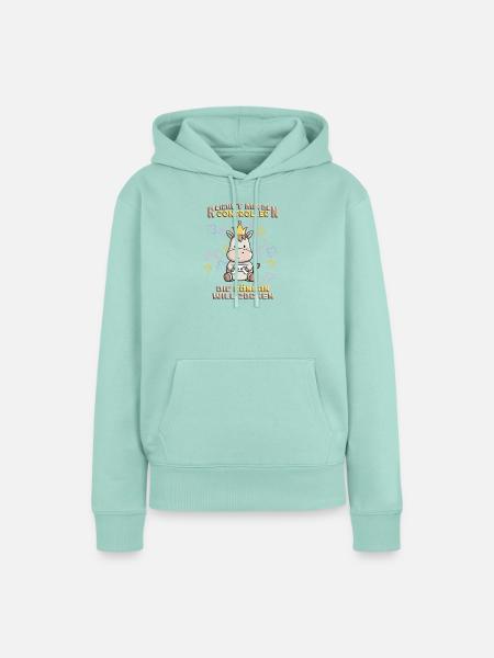 Gaming Design mit esel zocken - Frauen Premium Bio Hoodie - Mint