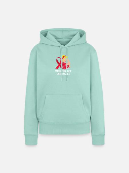 Schlaganfall Hirnschlag - Frauen Premium Bio Hoodie - Mint