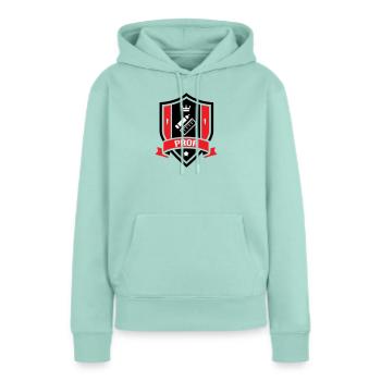 Akademisches Wappen Professor Couronne - Frauen Premium Bio Hoodie - Mint  - Vorne - Julia (174cm)