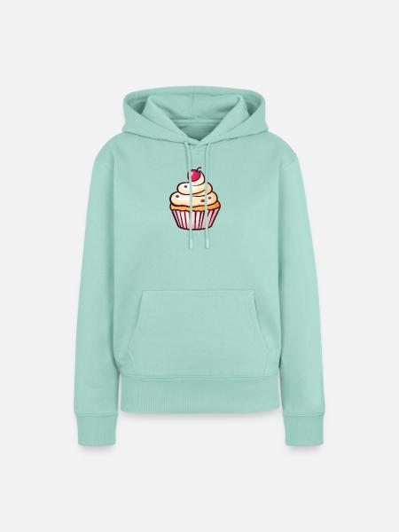 Pastell Cupcake Kirschkuss - Frauen Premium Bio Hoodie - Mint