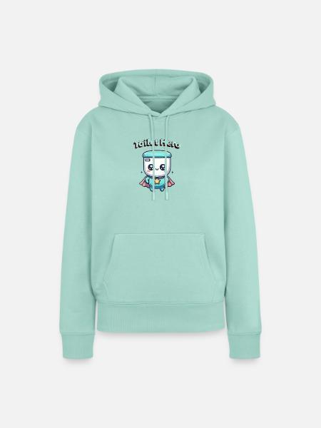Toiletten Held WC Superheld Bad Badezimmer  - Frauen Premium Bio Hoodie - Mint 