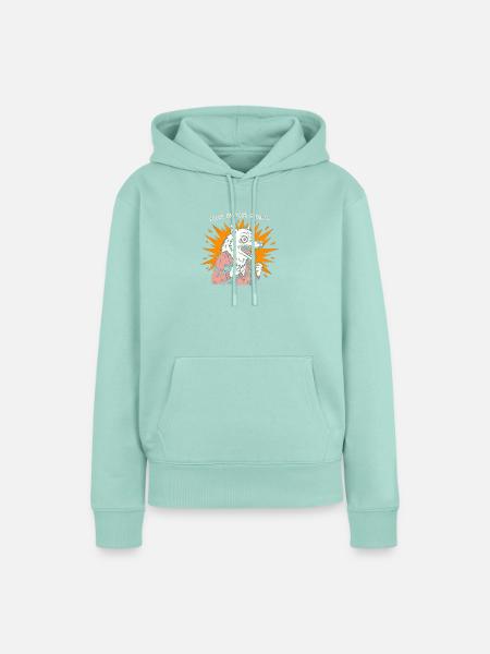 Wachstum fokussieren Wolf - Frauen Premium Bio Hoodie - Mint