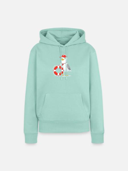Rettungsseemöwe mit Lifebuoy - Frauen Premium Bio Hoodie - Mint