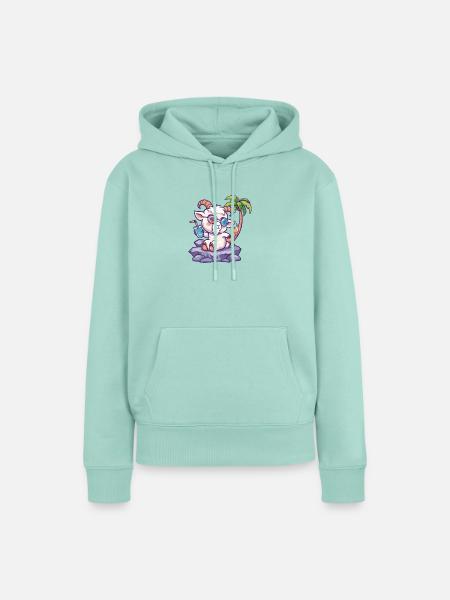 Bergziege Sommer Palme - Frauen Premium Bio Hoodie - Mint
