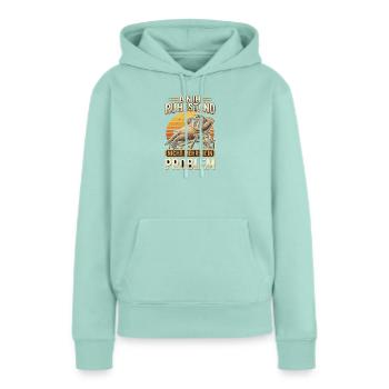 Ruhestand Walross Relax-Design - Frauen Premium Bio Hoodie - Mint  - Vorne - Julia (174cm)