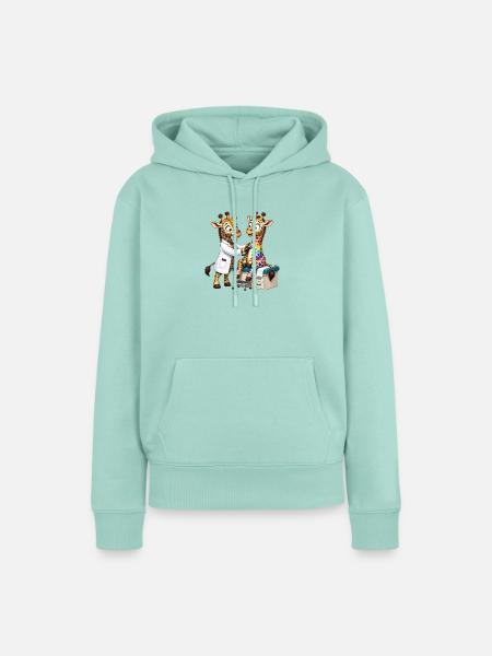 Giraffe Vielfalt – Inklusion & Akzeptanz - Frauen Premium Bio Hoodie - Mint