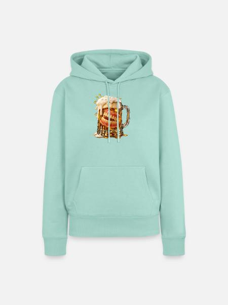 Bier, das lacht. - Frauen Premium Bio Hoodie - Mint