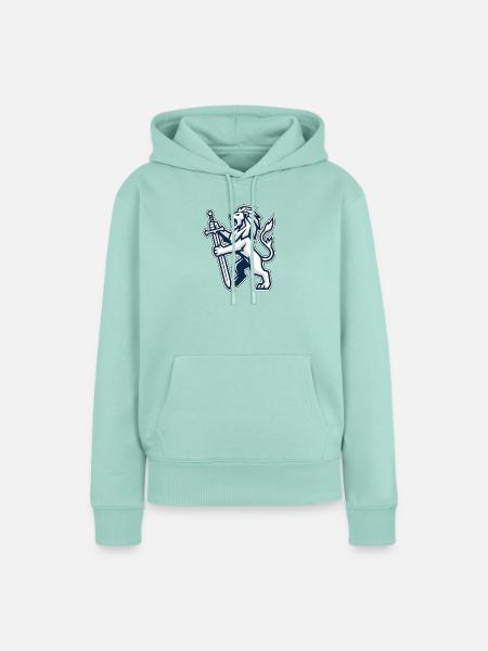Heraldischer Löwe mit Schwert - Frauen Premium Bio Hoodie - Mint 