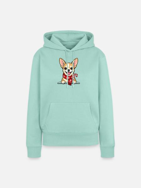 Weihnachten Chihuahua - Frauen Premium Bio Hoodie - Mint