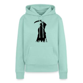 Sensenmann - Frauen Premium Bio Hoodie - Mint  - Vorne - Julia (174cm)