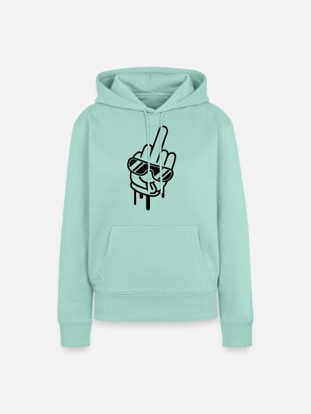 Cool Fuck Off Hand - Frauen Premium Bio Hoodie - Mint