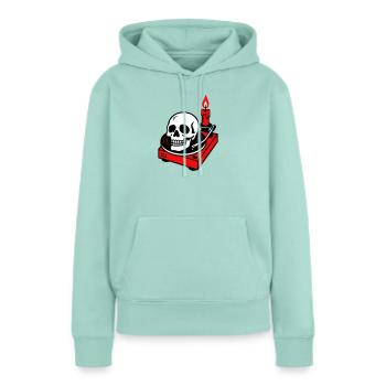 Black Metal - Frauen Premium Bio Hoodie - Mint  - Vorne - Julia (174cm)
