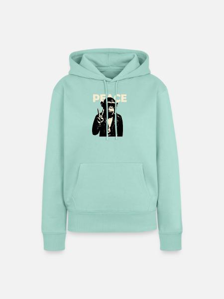 Friedlicher Rebellenaffe - Frauen Premium Bio Hoodie - Mint