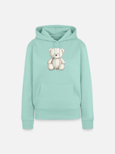 Süßer Teddybär voller Zärtlichkeit - Frauen Premium Bio Hoodie - Mint