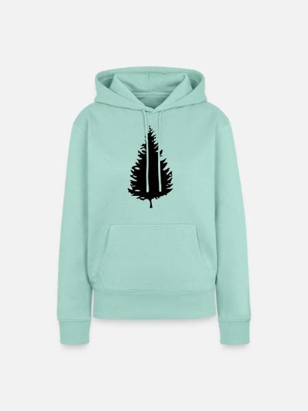 Baumsilhouette - Frauen Premium Bio Hoodie - Mint 