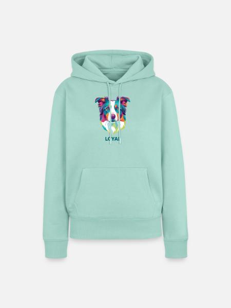 Loyal Prisma Hundeporträt - Frauen Premium Bio Hoodie - Mint