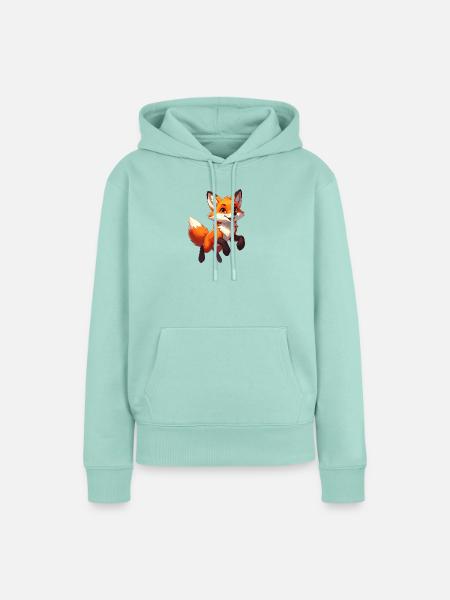 Springender Fuchs - Frauen Premium Bio Hoodie - Mint