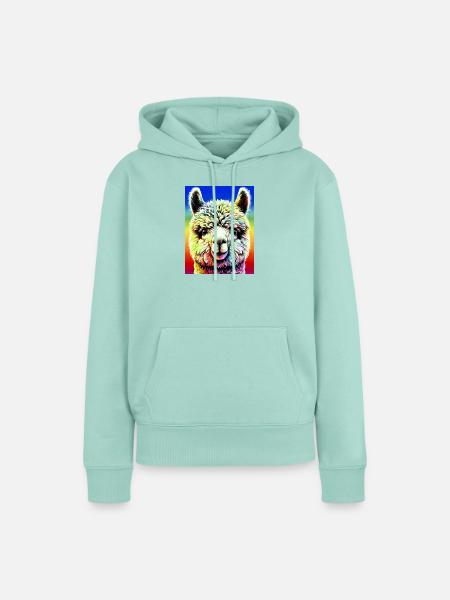 Alpaka - Frauen Premium Bio Hoodie - Mint 