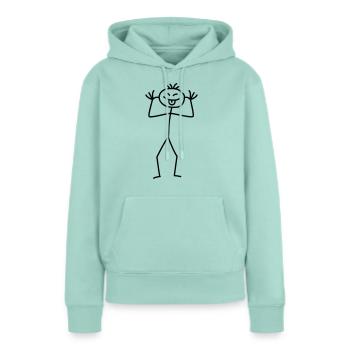 Annoy - Frauen Premium Bio Hoodie - Mint  - Vorne - Julia (174cm)