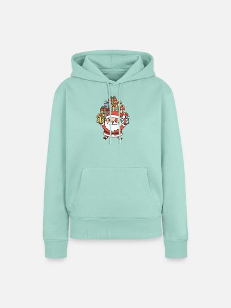 Weihnachtsmann Nikolaus - Frauen Premium Bio Hoodie - Mint
