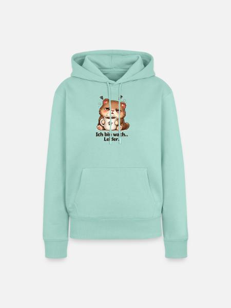 Kuschelkätzchen Kaffee Müde - Frauen Premium Bio Hoodie - Mint