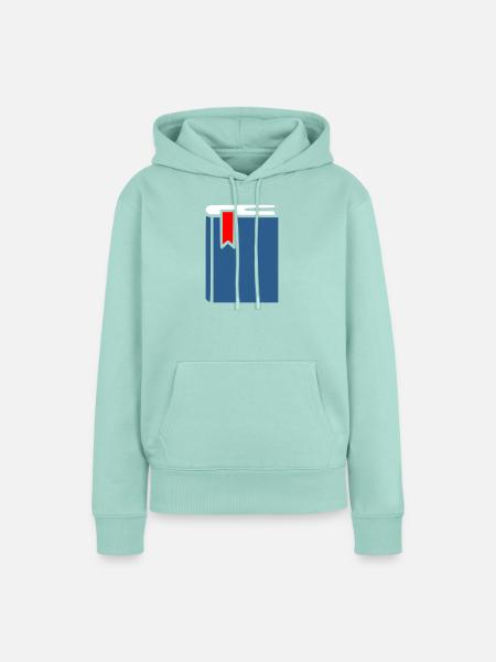 Buch Symbol Icon Blau - Frauen Premium Bio Hoodie - Mint 