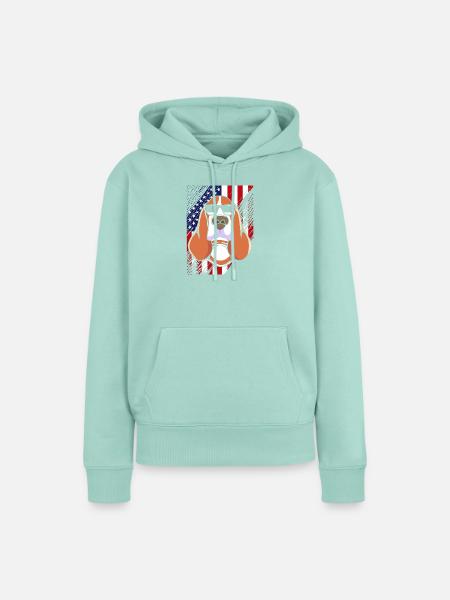 Basset Hound - Frauen Premium Bio Hoodie - Mint 
