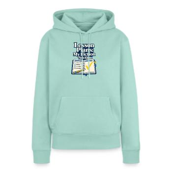 Plans de leçon pour professeurs : Ma section fiction Drôle » - Sweat à capuche Premium bio Femme - menthe  - Devant - Julia (174cm)